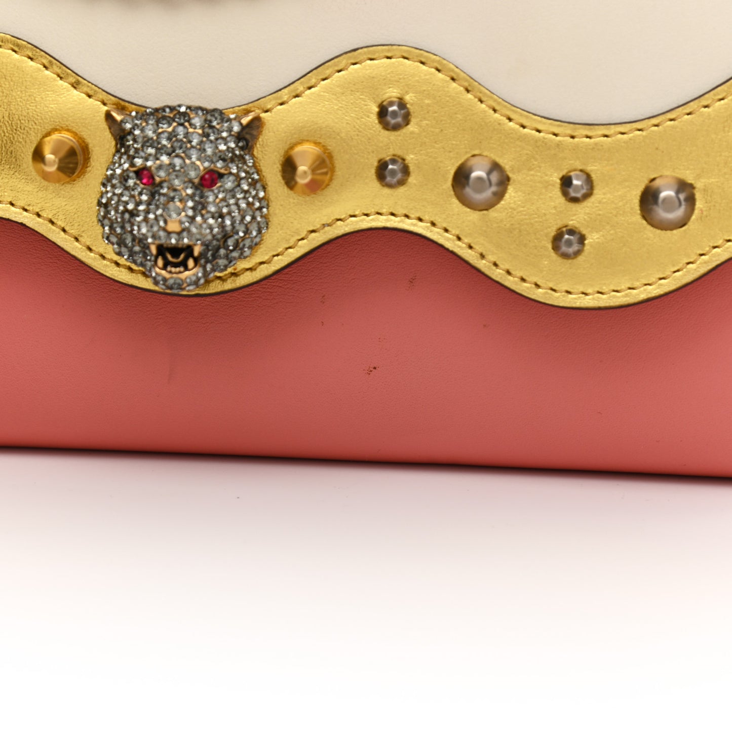 Calfskin Animalier Broadway Clutch Pink
