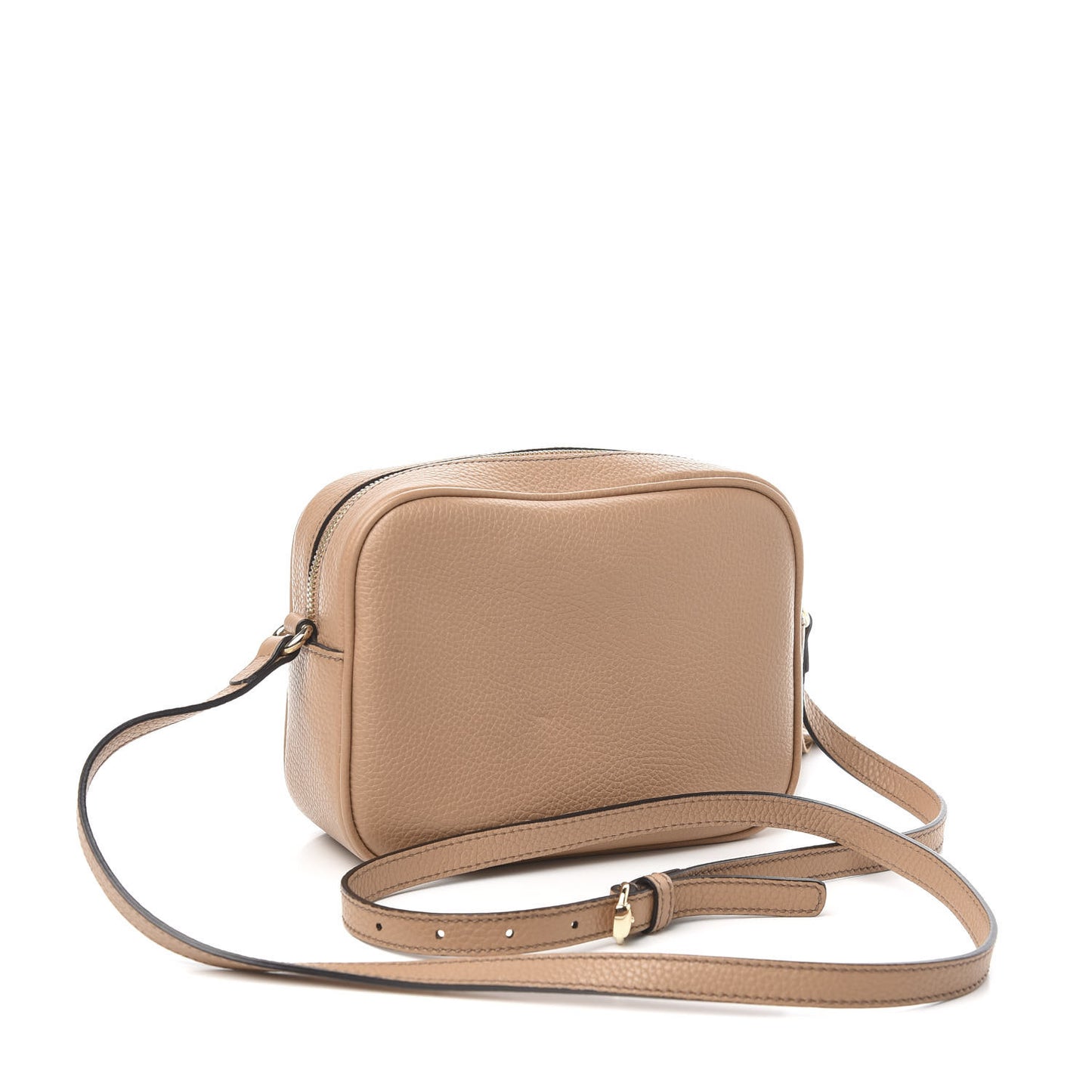 Pebbled Calfskin Small Soho Disco Bag Rose Beige