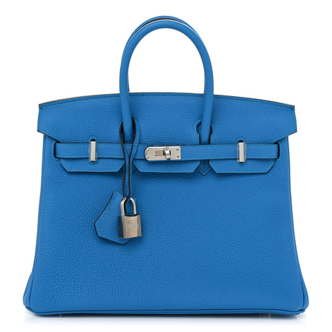 Togo Birkin 25 Bleu Zanzibar