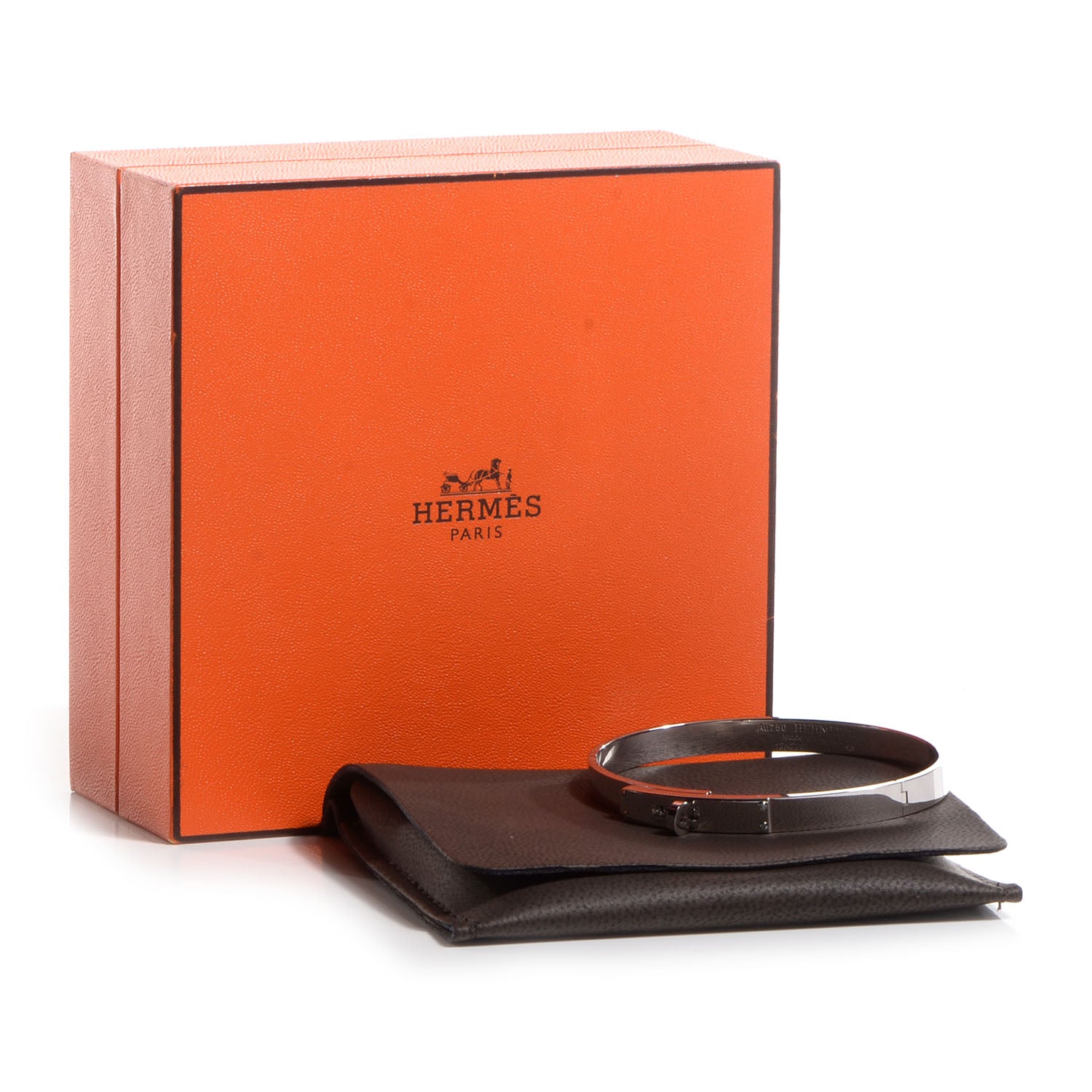 Hermes 18K White Gold Diamond PM Kelly Bracelet SH 6 of 6