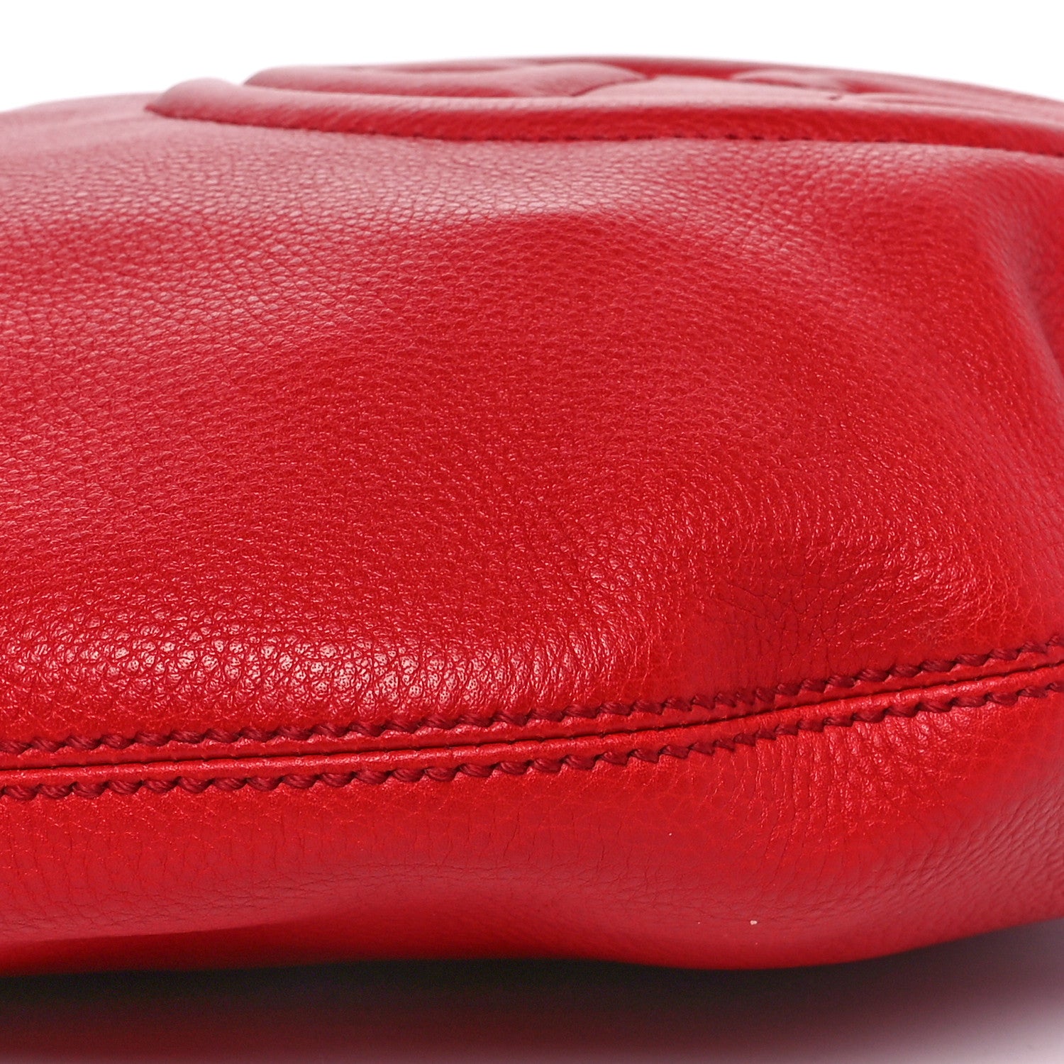Gucci Pebbled Calfskin Medium Soho Hobo Red 9 of 10