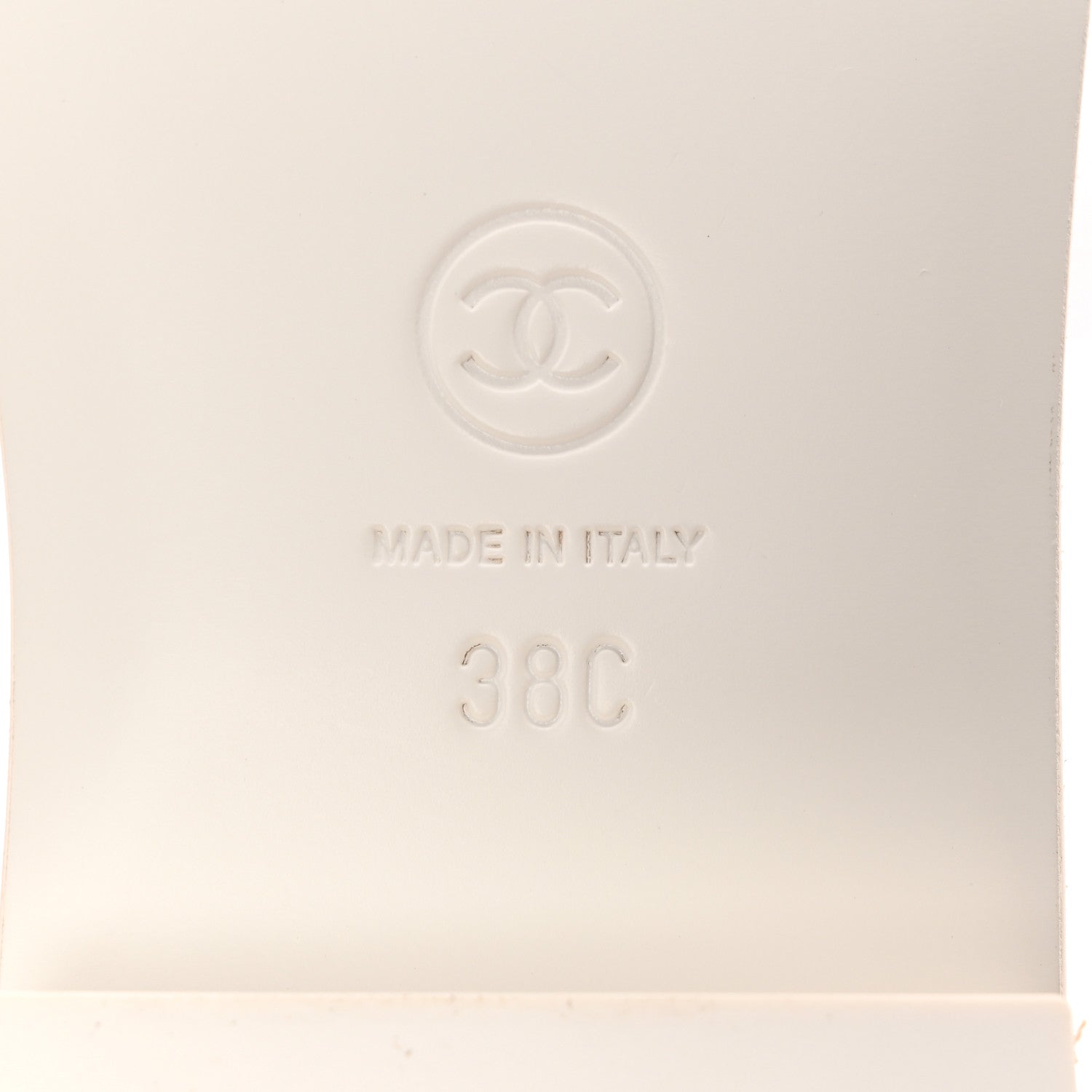 Chanel Tweed Cork CC Chain Mule Sandal 38 White 6 of 11