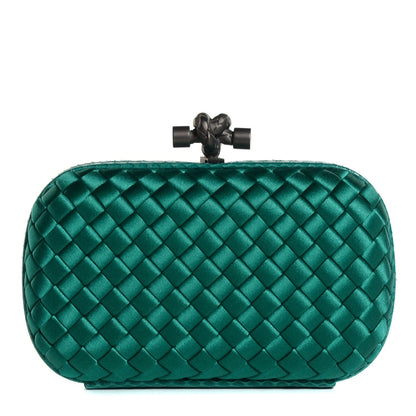Bottega Veneta Satin Intreccio Impero Ayers Knot Clutch 1 of 7