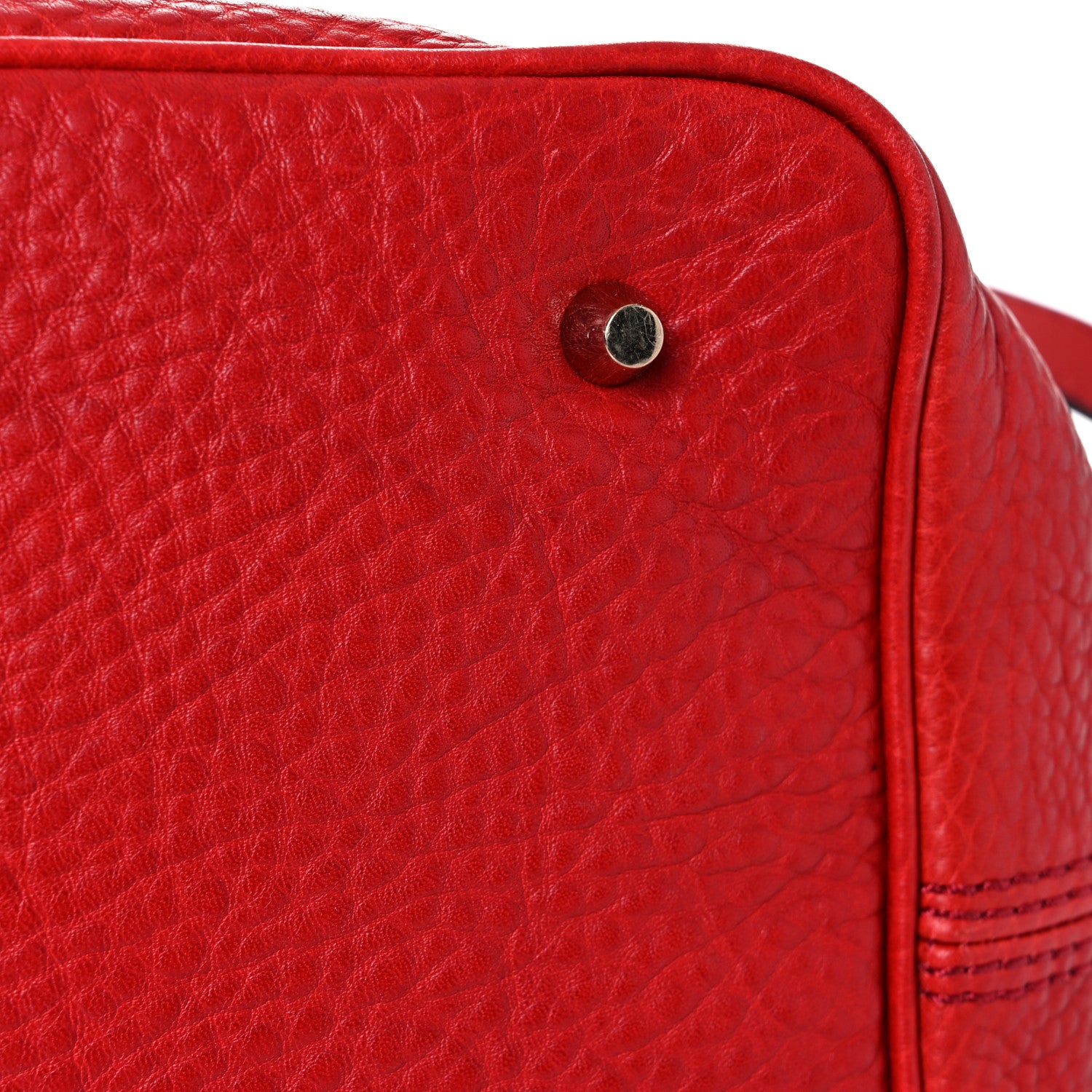 Burberry Grainy Calfskin Medium Ashby Hobo Cadmium Red 15 of 20