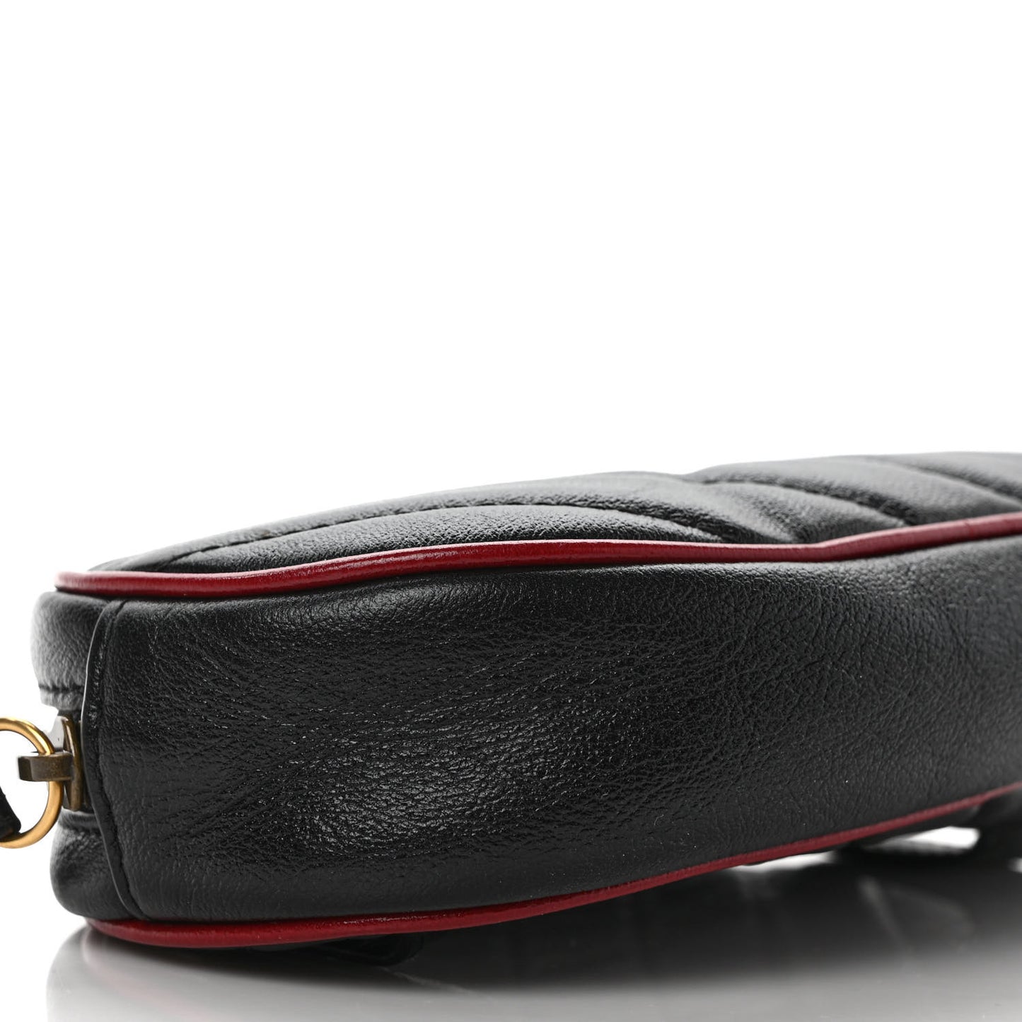 Azalea Calfskin Matelasse Diagonal Torchon GG Marmont Belt Bag 95 38 Black Romantic Cerise