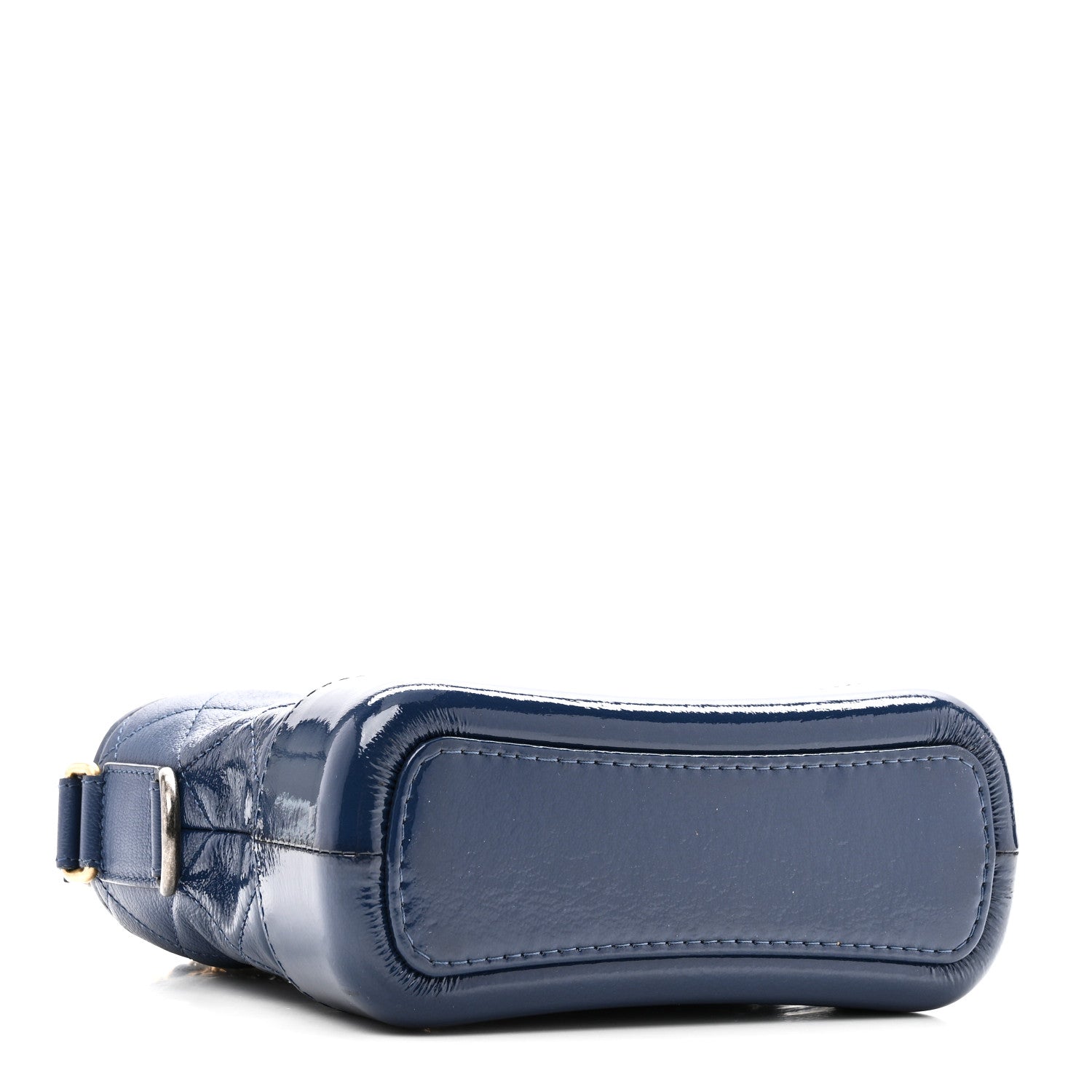 Chanel Patent Goatskin Quilted Small Gabrielle Hobo Blue 4 of 10