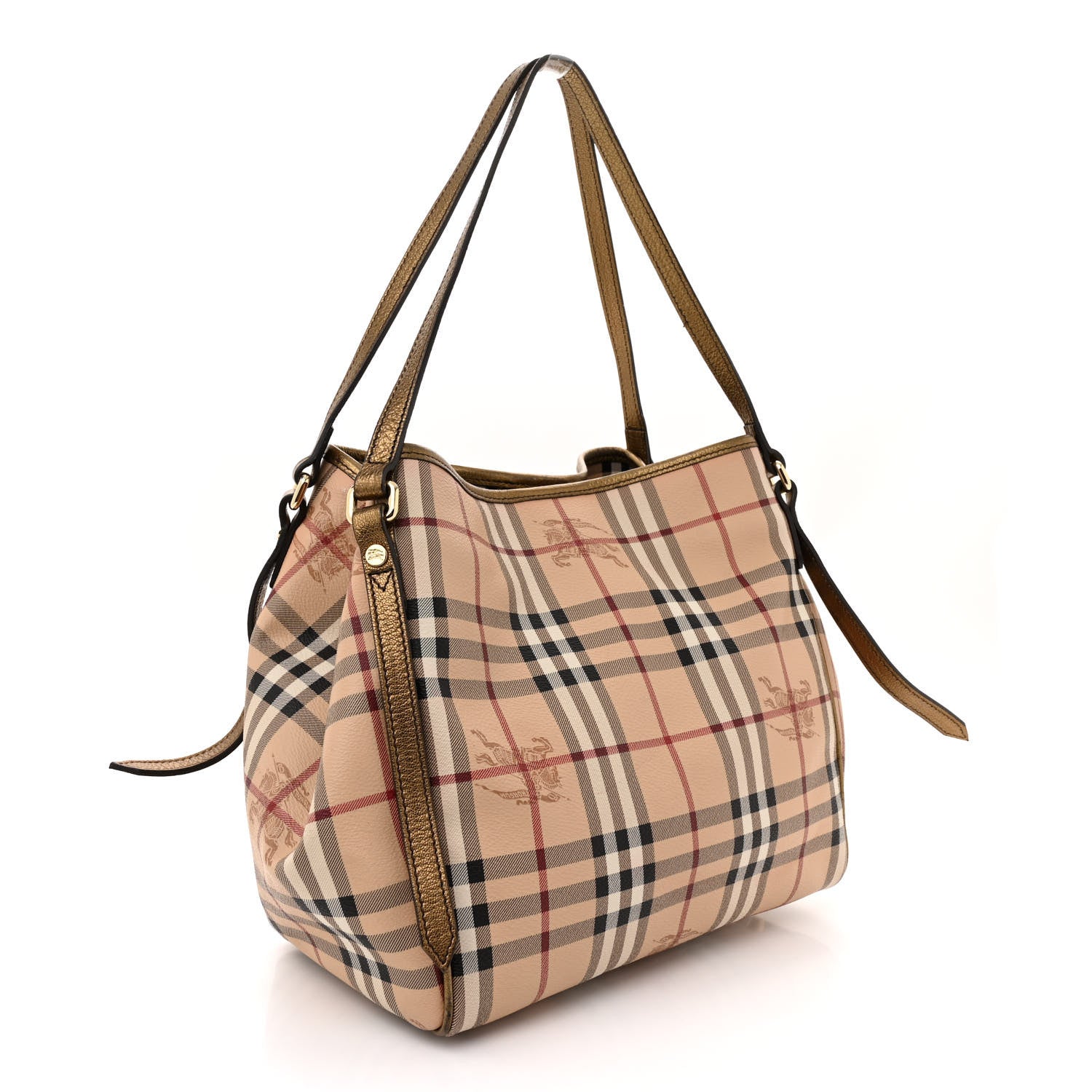 Burberry Haymarket Check Small Canterbury Tote Bronze 3 of 17