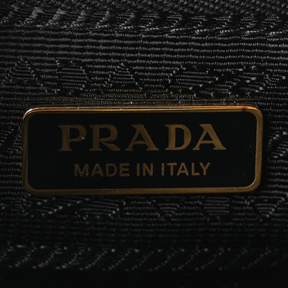 Prada Calfskin Triangle Pouch Shoulder Bag Black 6 of 10