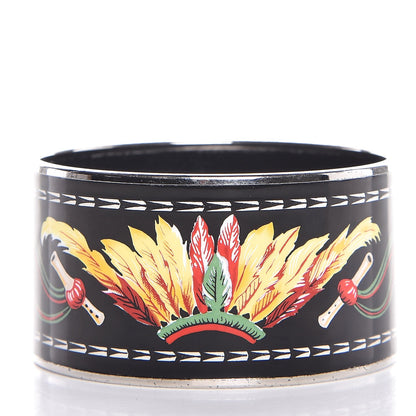 Hermes Enamel Printed Brazil Extra Wide Bracelet 65 3 of 5