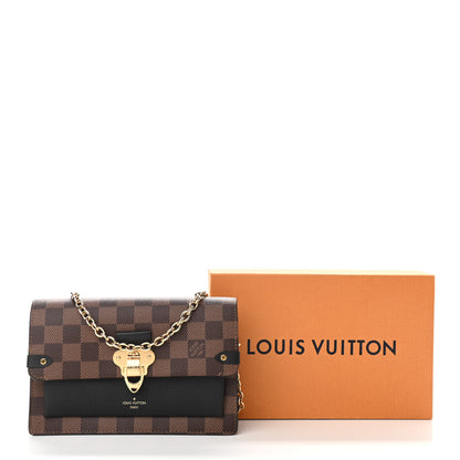 Louis Vuitton Damier Ebene Vavin Chain Wallet Black 10 of 10