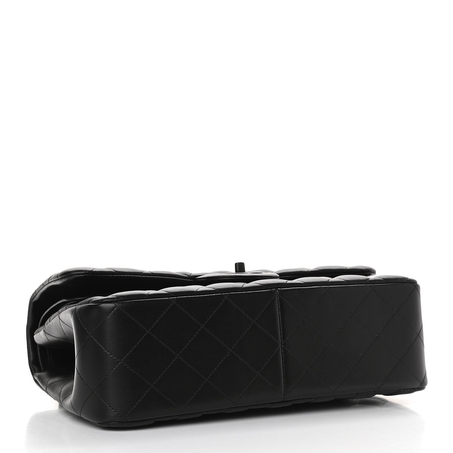 Lambskin Quilted Jumbo Double Flap So Black