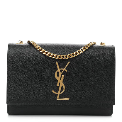 Saint Laurent Grain De Poudre Small Monogram Kate Satchel Black 1 of 8