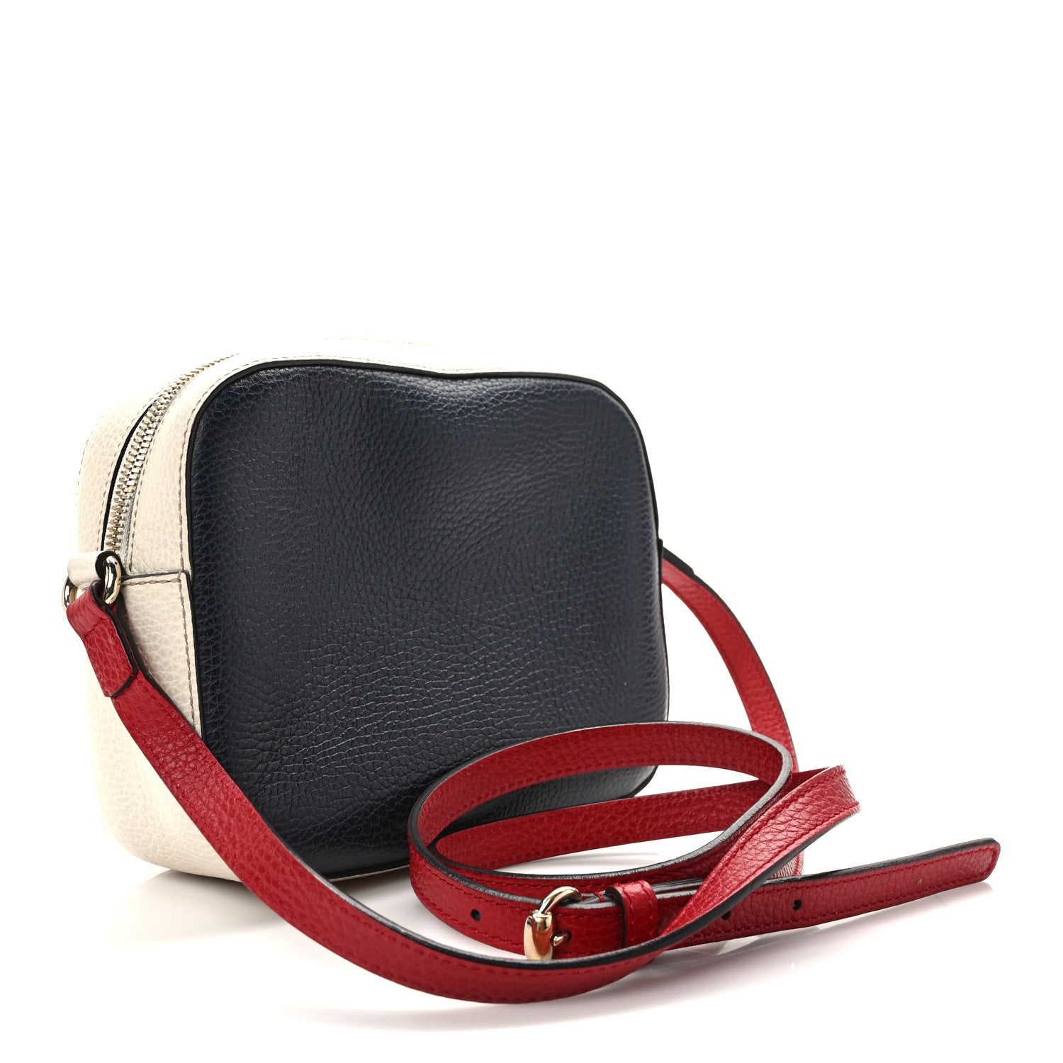 Gucci Dollar Calfskin Small Soho Disco Bag Blue Hibiscus Red Mystic White 3 of 9