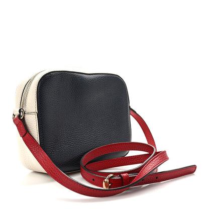 Gucci Dollar Calfskin Small Soho Disco Bag Blue Hibiscus Red Mystic White 3 of 9