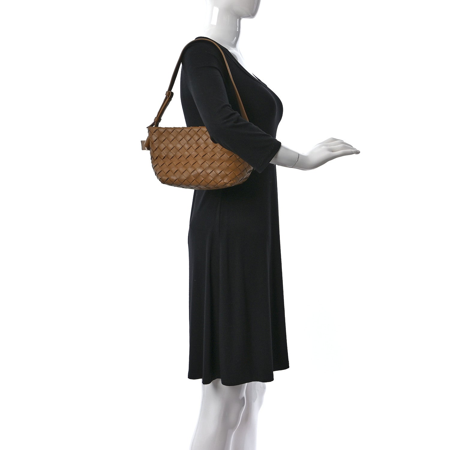 Bottega Veneta Nappa Intrecciato Tie Shoulder Bag Caramel 2 of 8