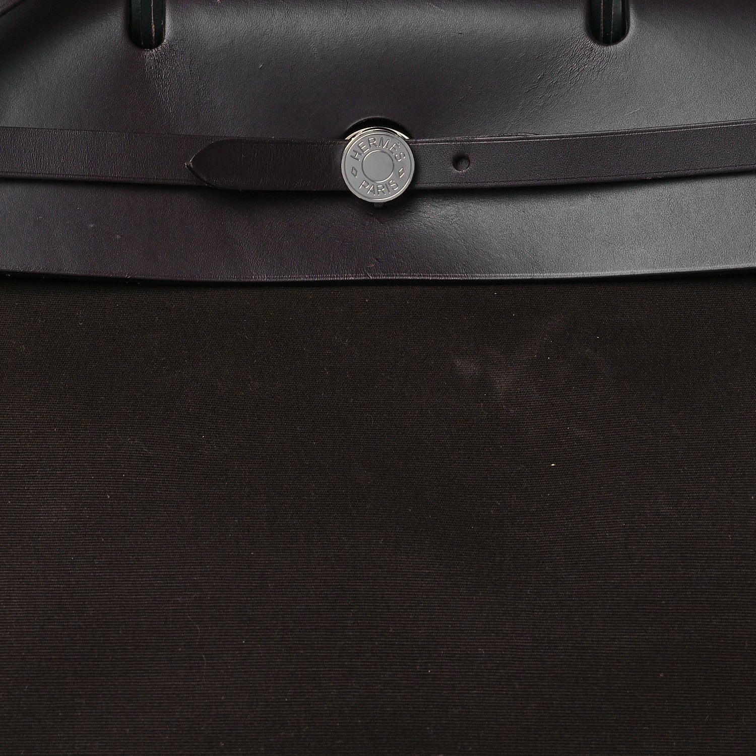 Hermes Military Toile Vache Hunter Herbag Zip Retourne Cabine Bag Ebene Black 9 of 11