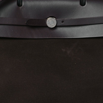 Hermes Military Toile Vache Hunter Herbag Zip Retourne Cabine Bag Ebene Black 9 of 11