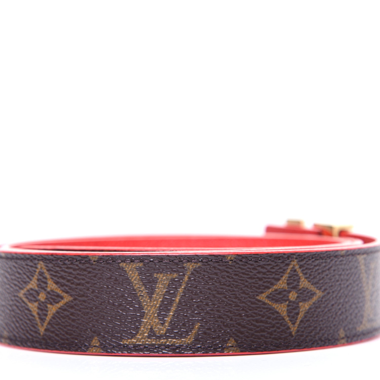 Louis Vuitton Monogram 30mm LV Initiales Reversible Belt 80 32 Coquelicot 3 of 11
