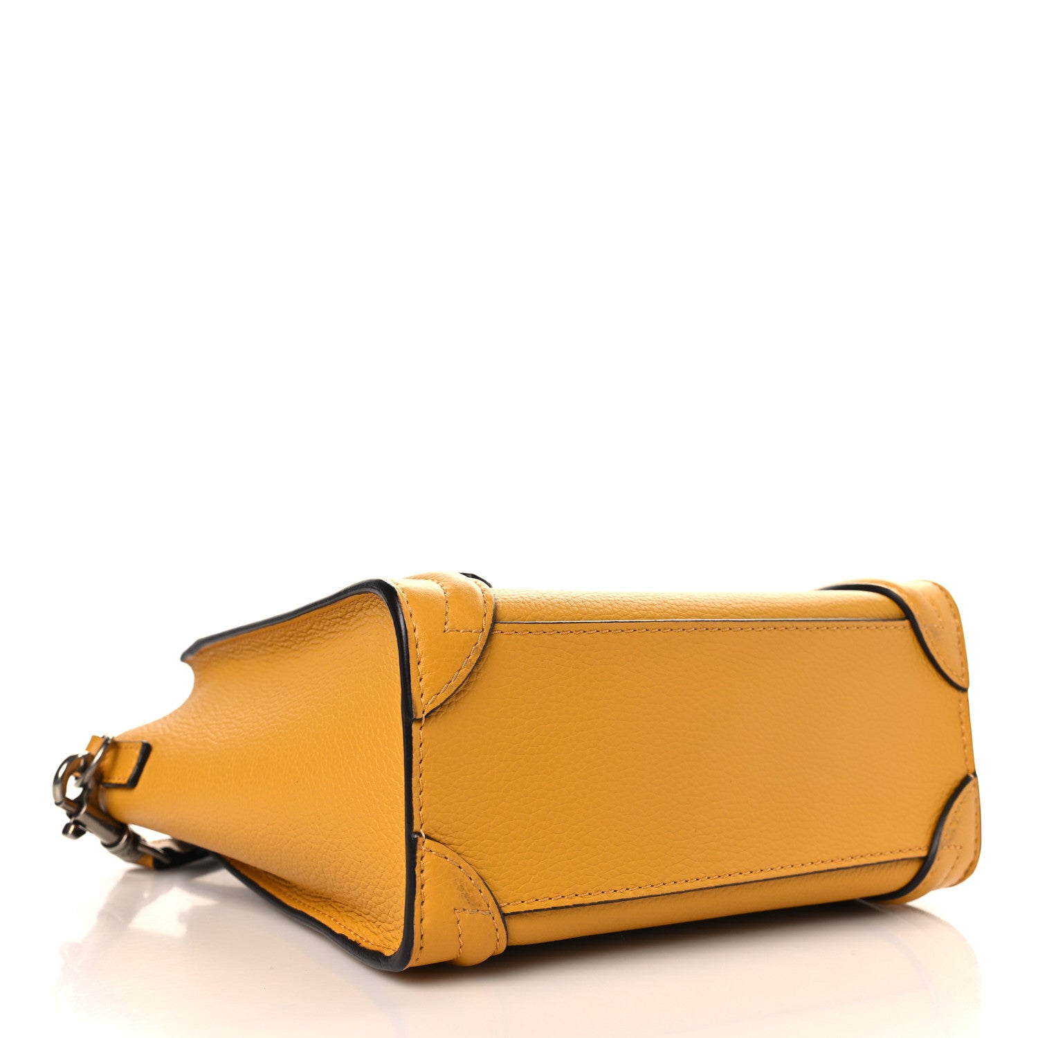 Celine Drummed Calfskin Nano Luggage Ocre 4 of 8