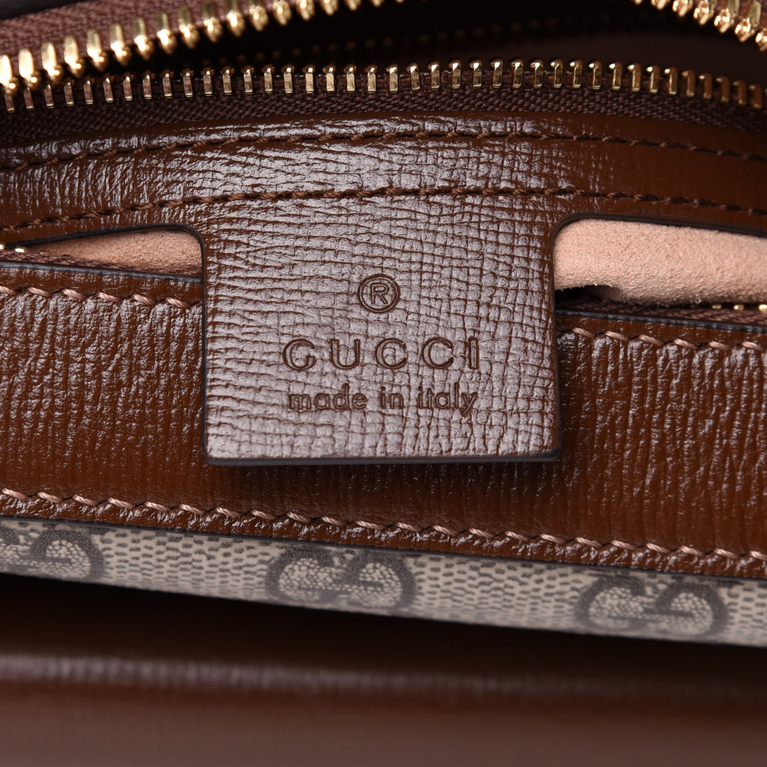 Gucci GG Supreme Monogram Small Horsebit 1955 Shoulder Bag Beige Brown Sugar 6 of 11