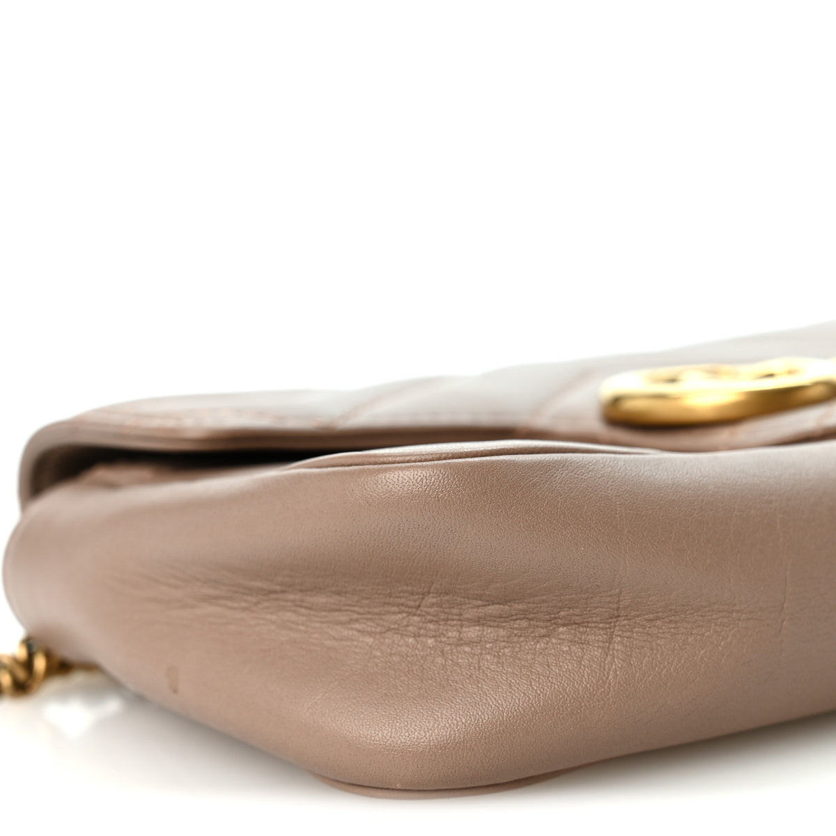 Calfskin Matelasse Super Mini GG Marmont Shoulder Bag Porcelain Rose