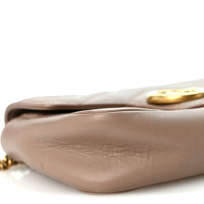 Gucci Calfskin Matelasse Super Mini GG Marmont Shoulder Bag Porcelain Rose 9 of 10