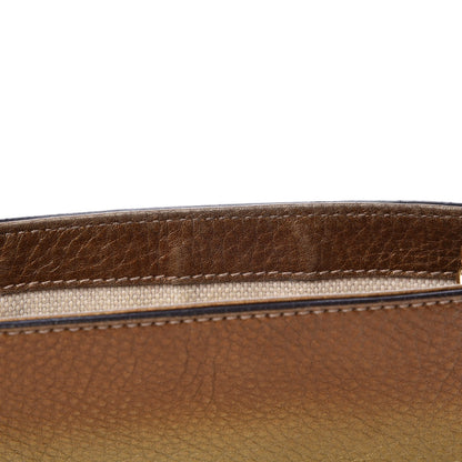 Gucci Metallic Pebbled Calfskin Small Soho Flap Crossbody Gold Ombre 12 of 12