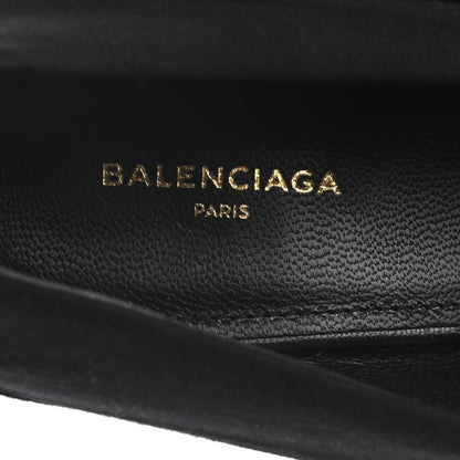 Balenciaga Jersey Crepe Political Campaign Logo Knife 115 Pointed Pumps 36 Black White Rouge 7 of 9