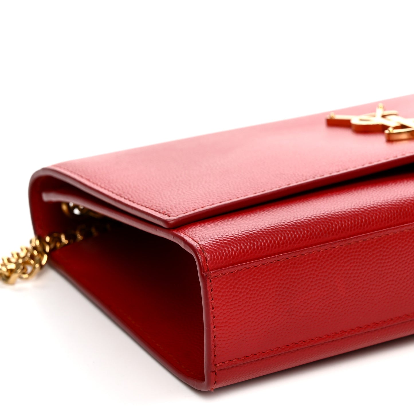 Grain De Poudre Medium Monogram Kate Satchel Red