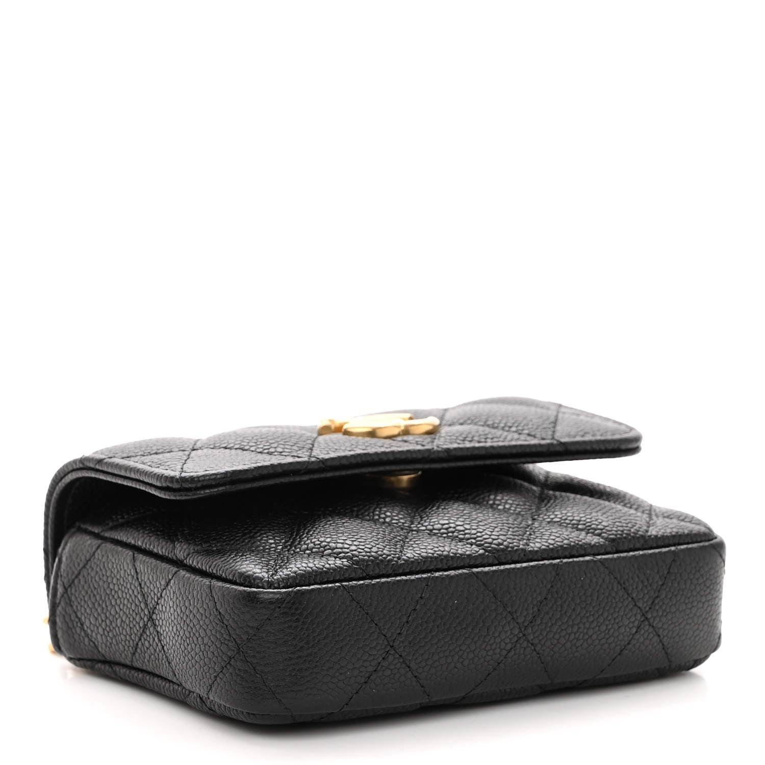 Chanel Caviar Quilted Sweetheart Clutch With Chain Black 4 of 12