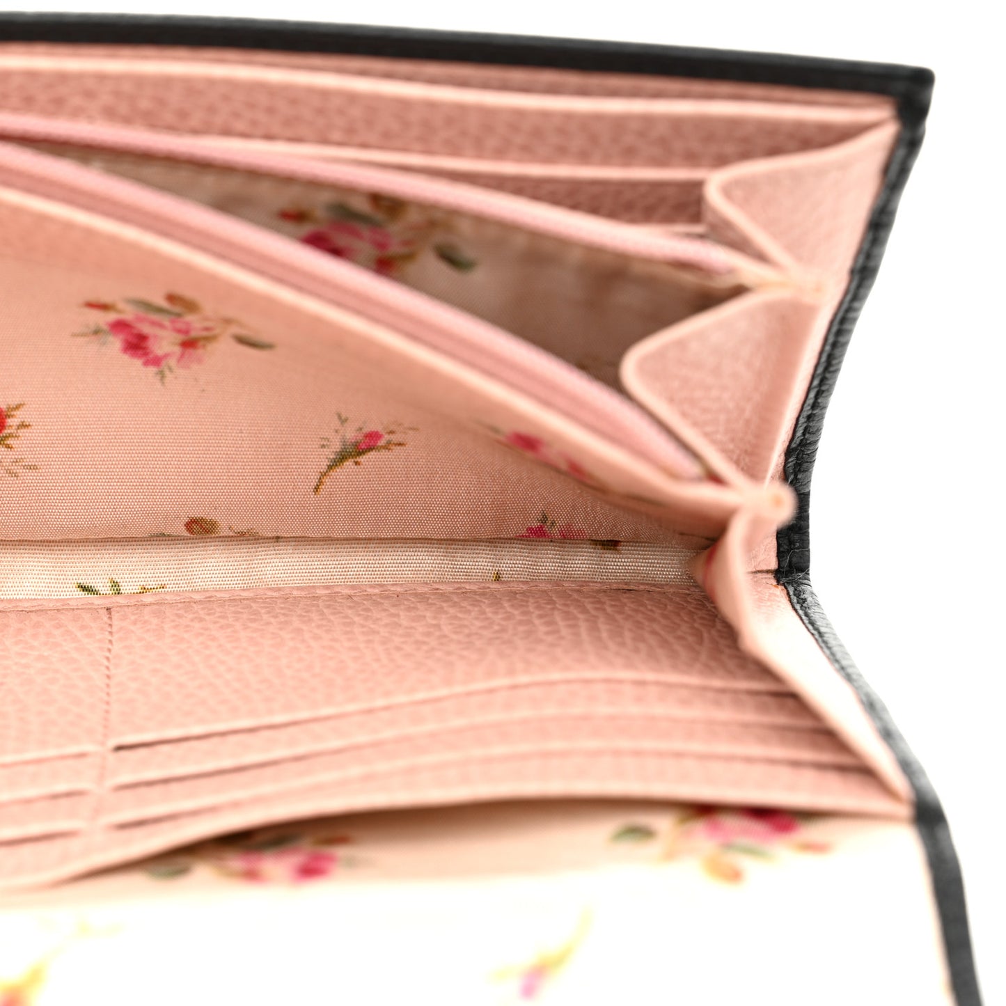Calfskin Garden Continental Wallet Black