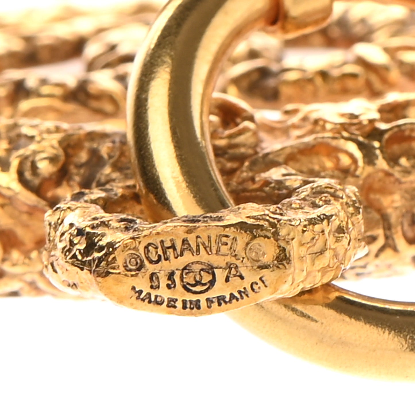 CC Pendant Long Necklace Gold