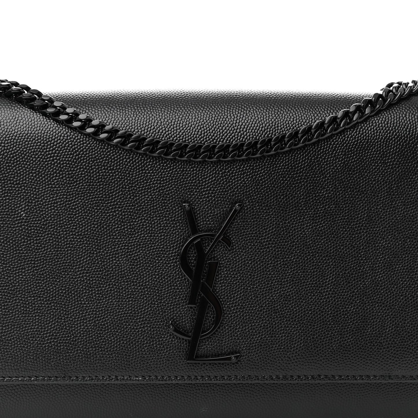 Grain De Poudre Medium Classic Monogram Monochrome Kate Satchel Black