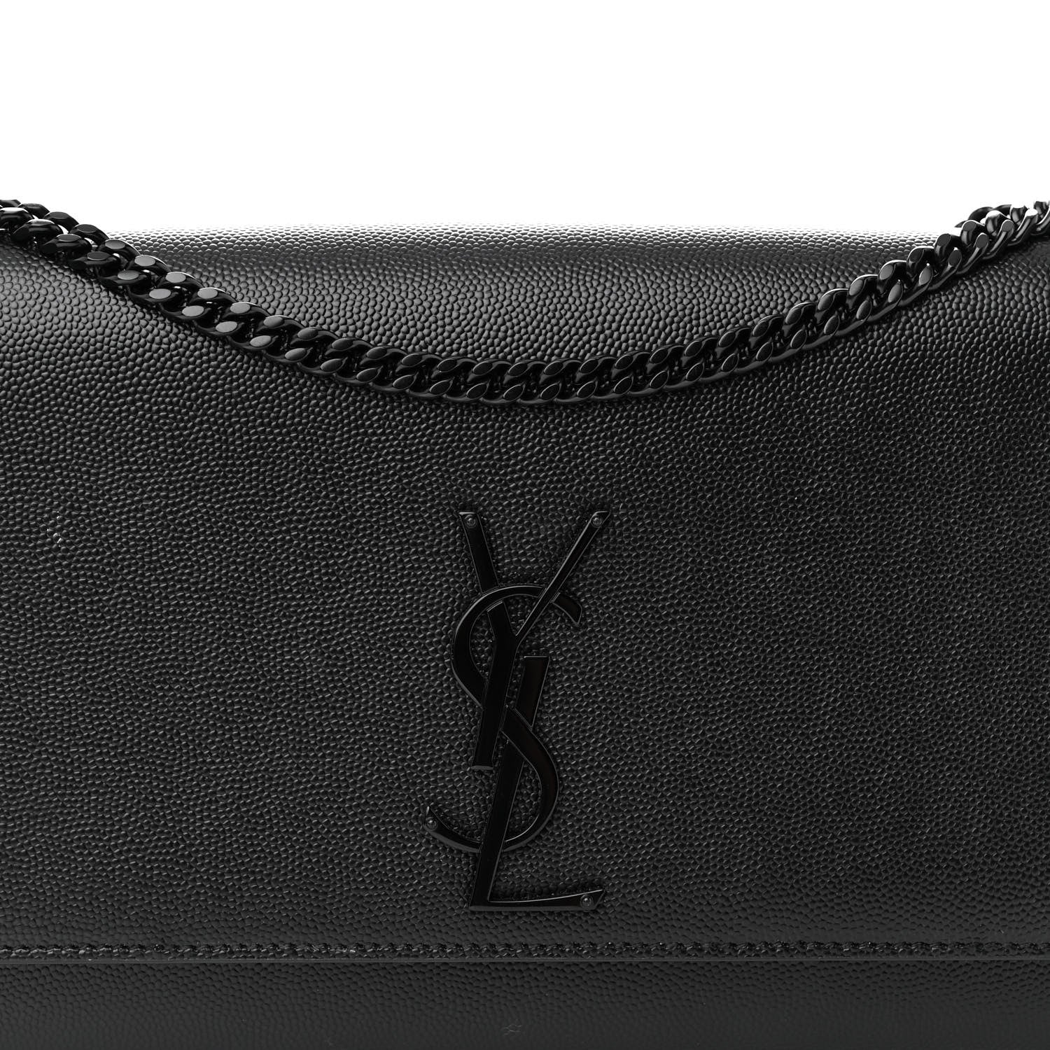 Saint Laurent Grain De Poudre Medium Classic Monogram Monochrome Kate Satchel Black 7 of 11