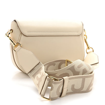 Marc Jacobs Calfskin Large The Covered J Marc Saddle Bag Cloud White 3 of 9