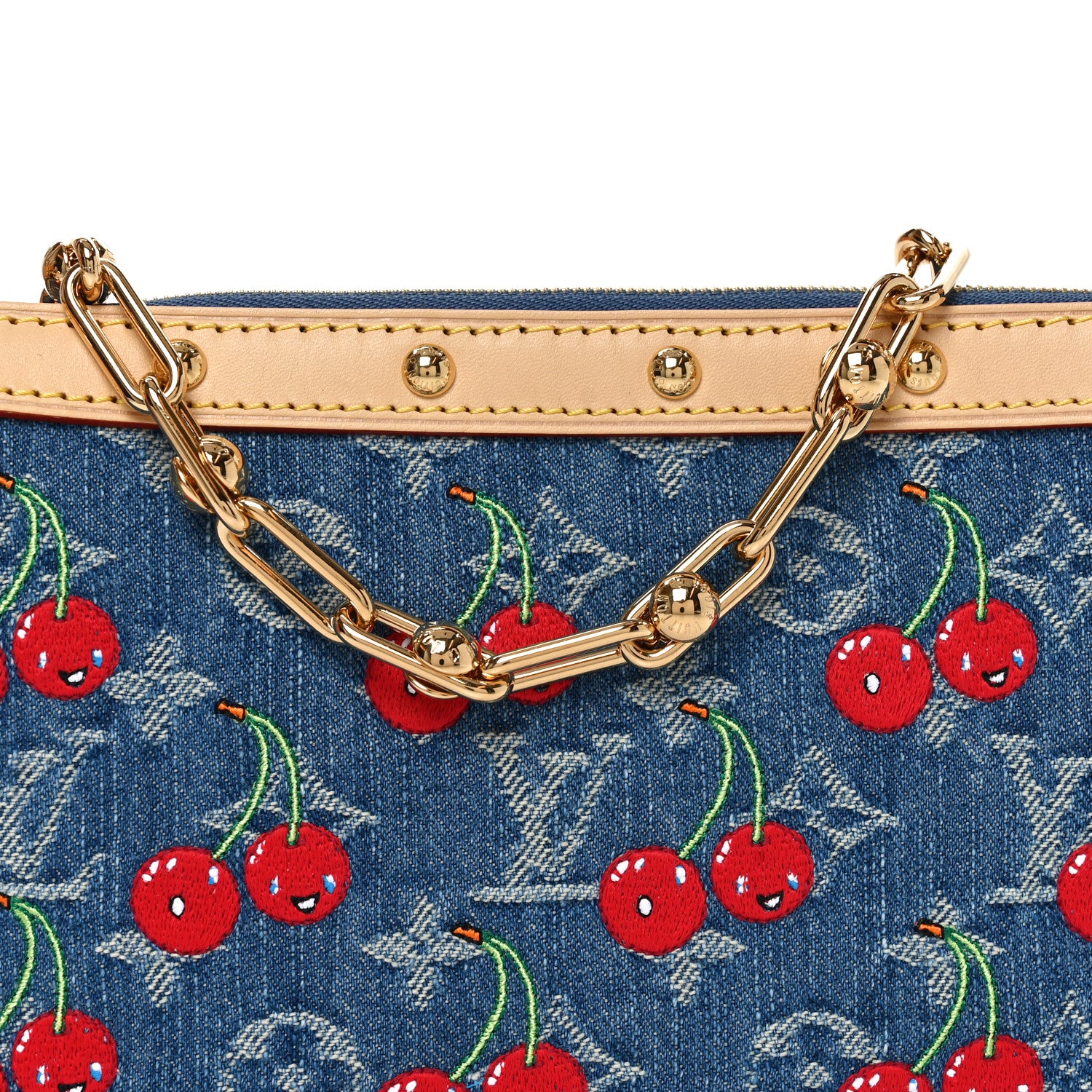 Louis Vuitton LV X TM Monogram Denim Cerises Pochette Accessories