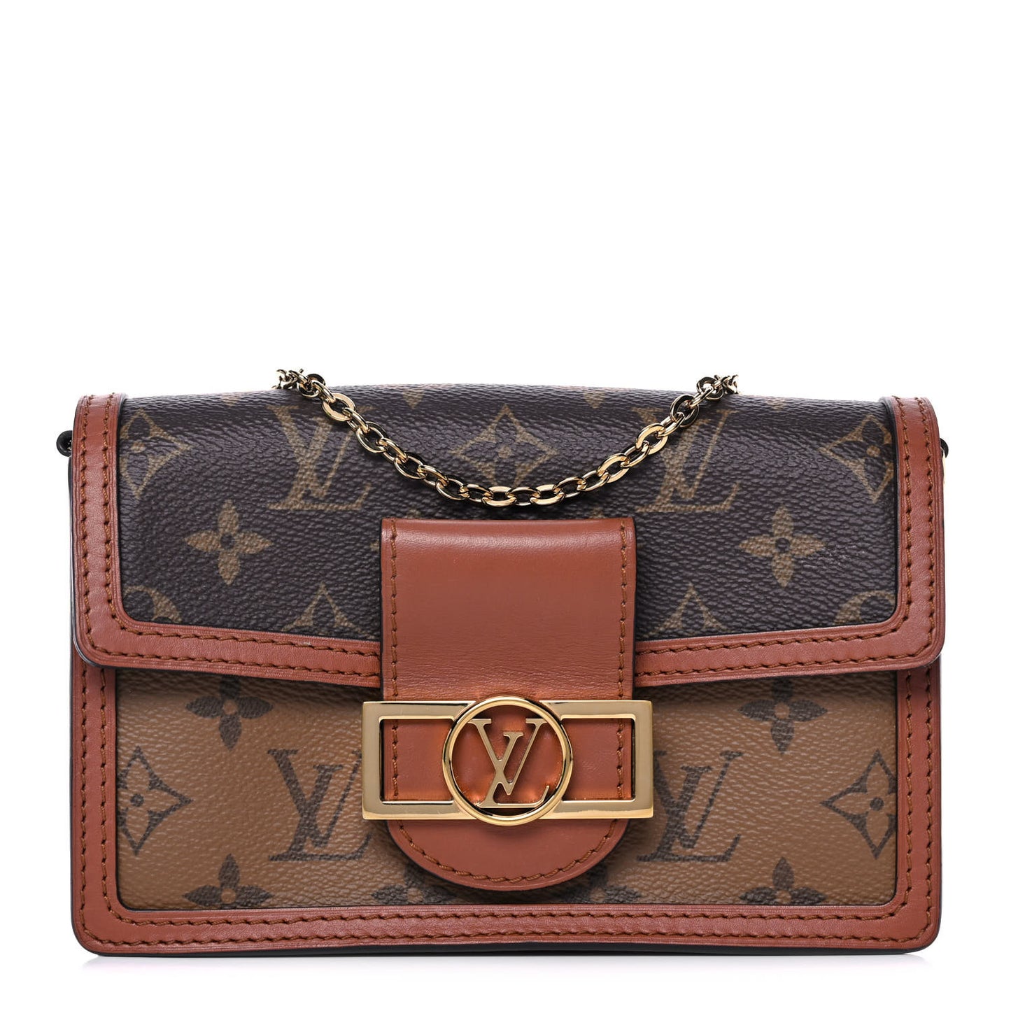 Reverse Monogram Dauphine Chain Wallet
