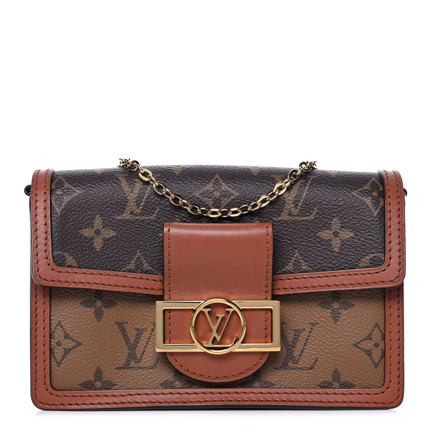Louis Vuitton Reverse Monogram Dauphine Chain Wallet 1 of 13