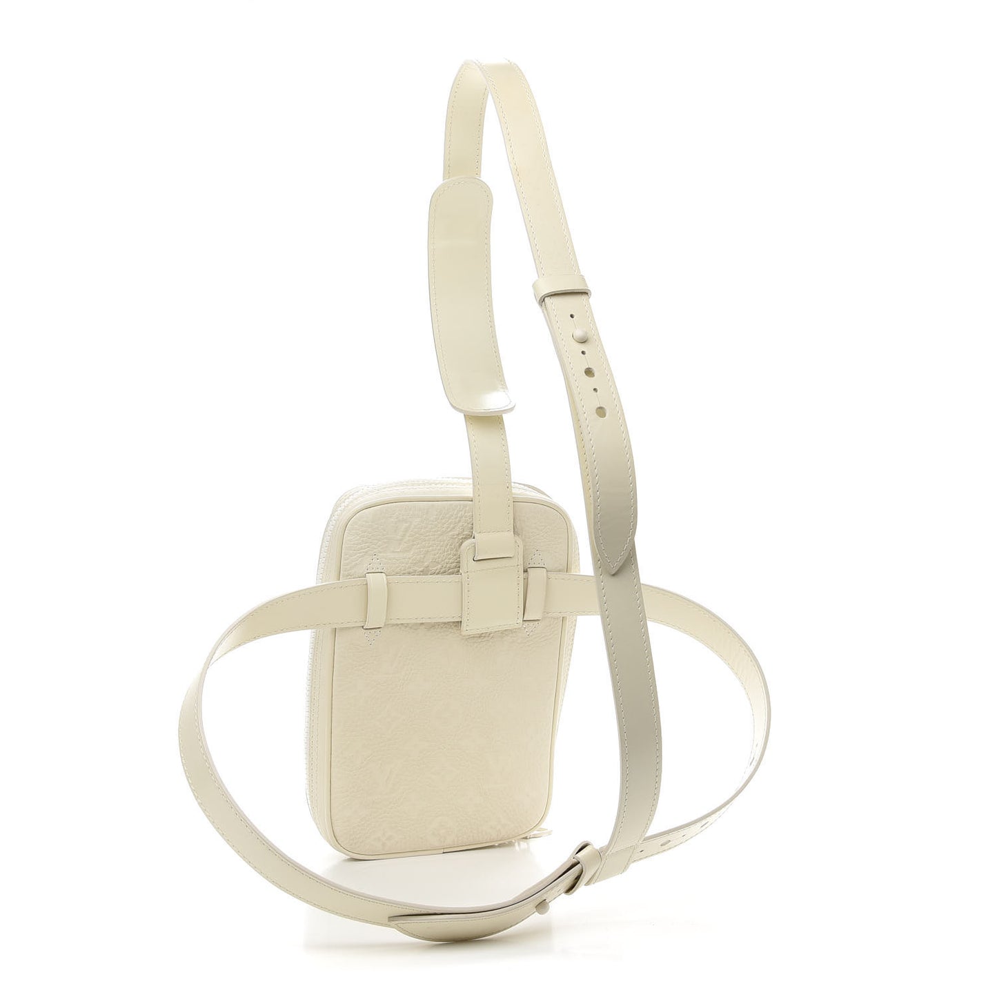 Taurillon Monogram Utility Side Bag Powder White