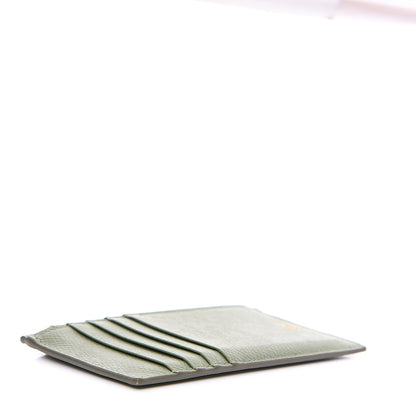 Celine Grained Calfskin Zipped Card Holder Light Khaki 3 of 7