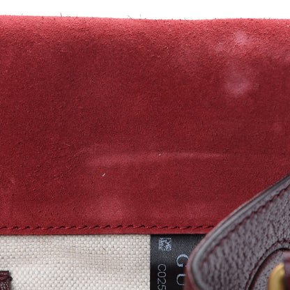 Gucci Suede Web Small Neo Vintage Double Flap Messenger Bag Romantic Cherry Chardonnay 13 of 15