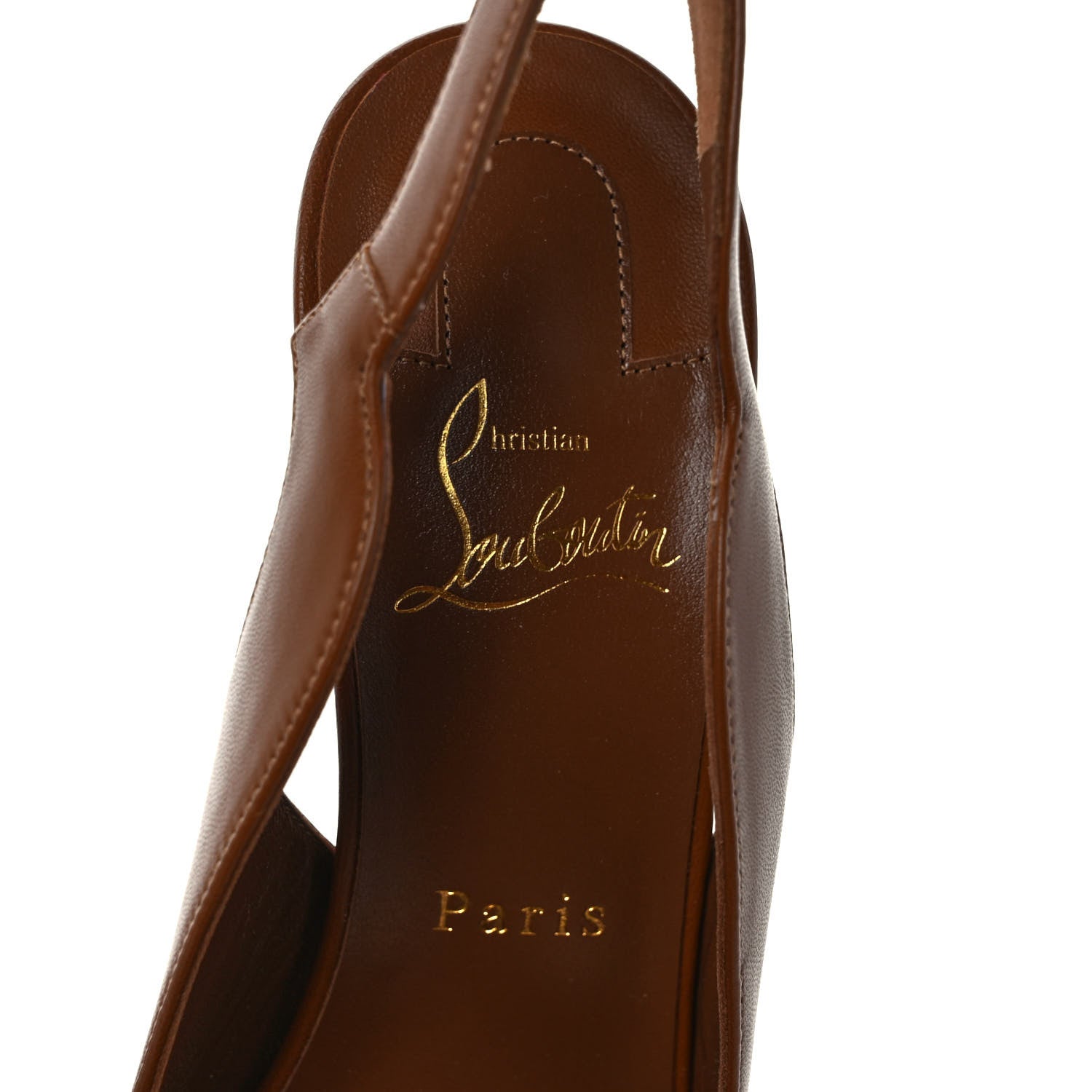 Christian Louboutin Calfskin Hot Chick Slingback 100 Pumps 39 Nude 7 of 8