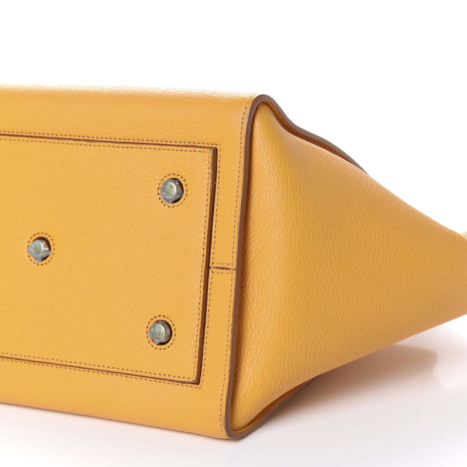 Celine Crisped Calfskin Small Tie Knot Tote Saffron 9 of 12