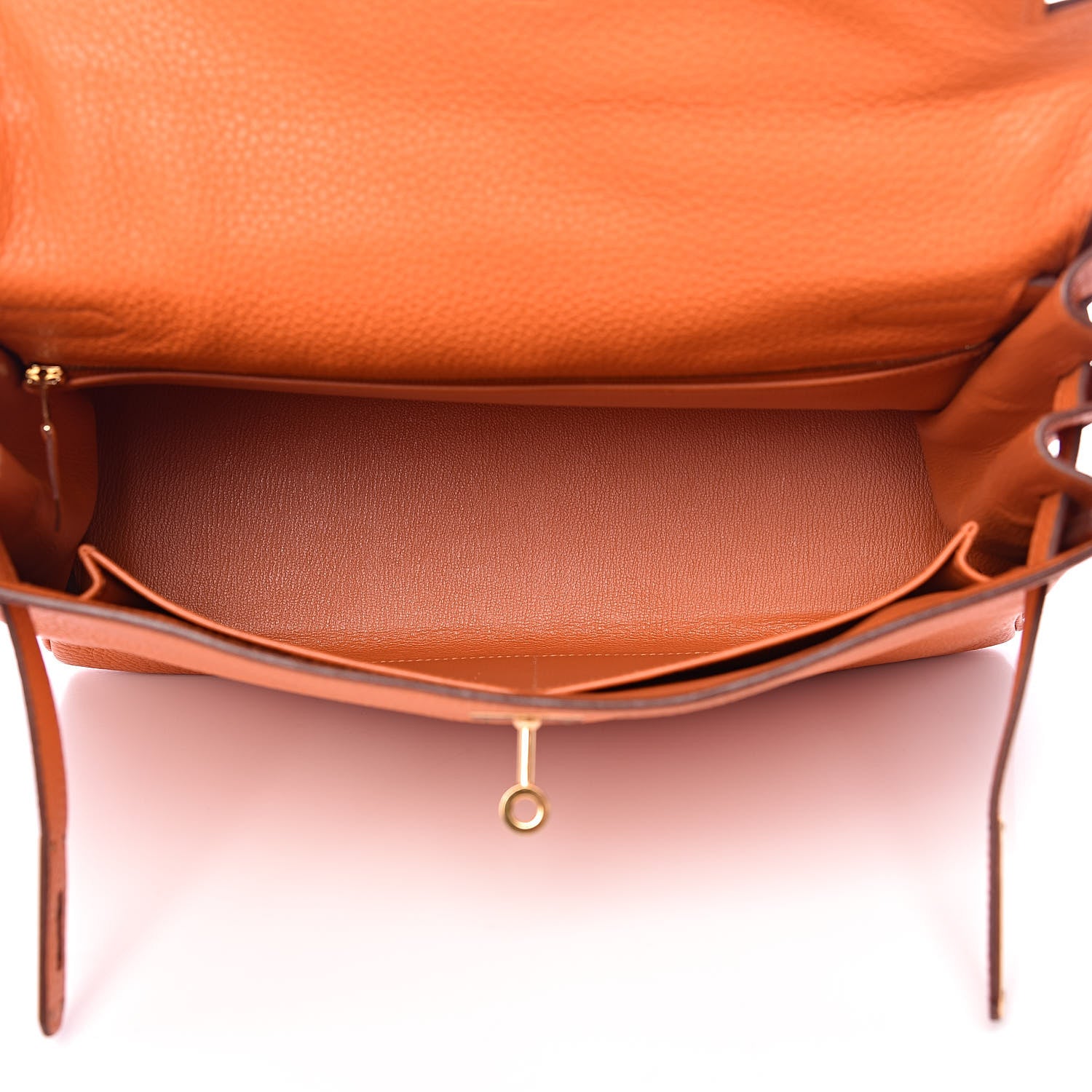 Hermes Taurillon Clemence Kelly Retourne 32 Orange 7 of 33