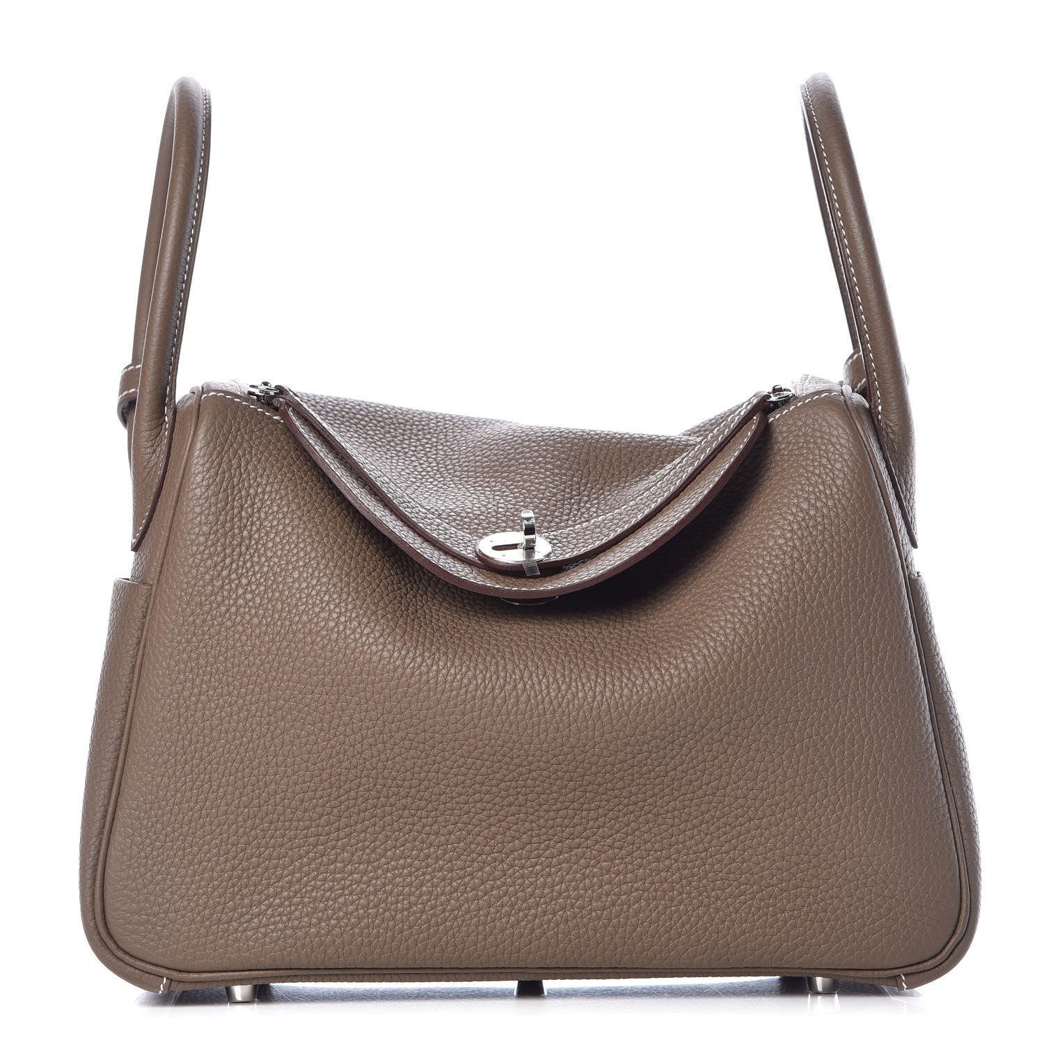 Hermes Taurillon Clemence Lindy 30 Etoupe 1 of 10