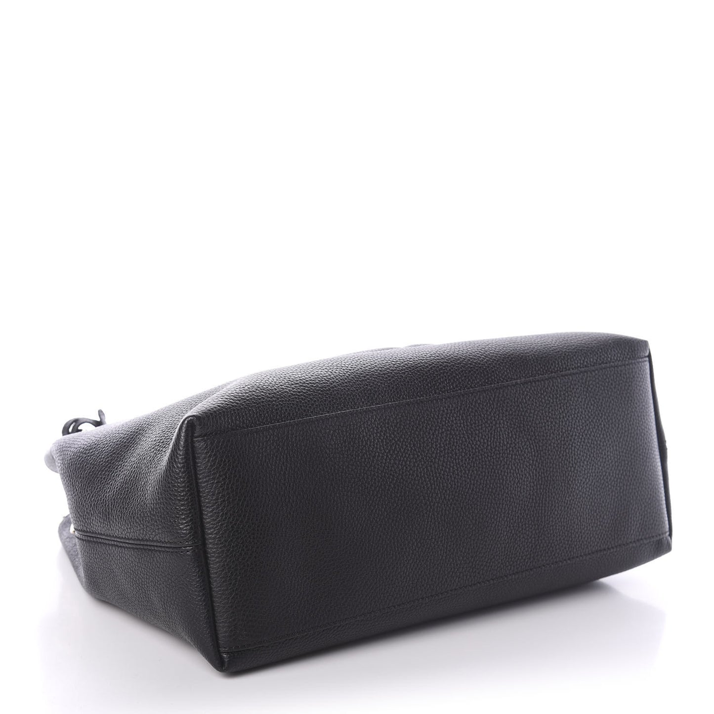 Pebbled Calfskin Medium Soho Chain Shoulder Bag Black