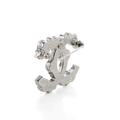 Chanel Ruthenium Crystal CC Brooch 3 of 6