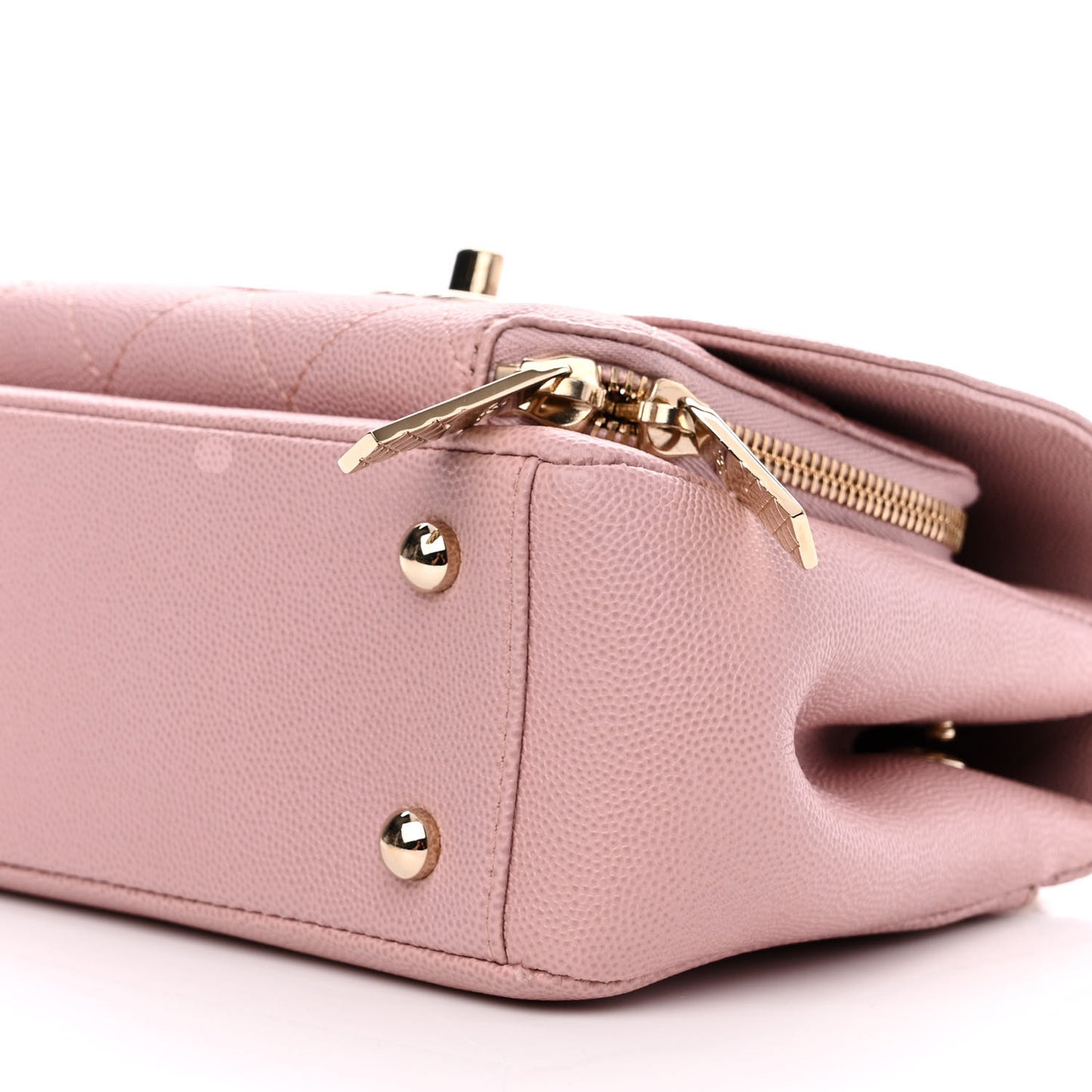 Caviar Quilted Small Business Affinity Flap Light Pink