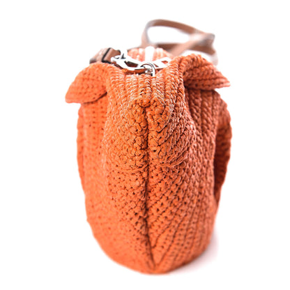Loewe Raffia Mini Bunny Crossbody Bag Orange 8 of 8
