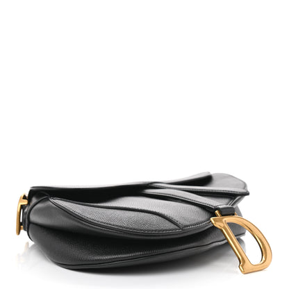 Christian Dior Grained Calfskin Saddle Bag Black 4 of 9